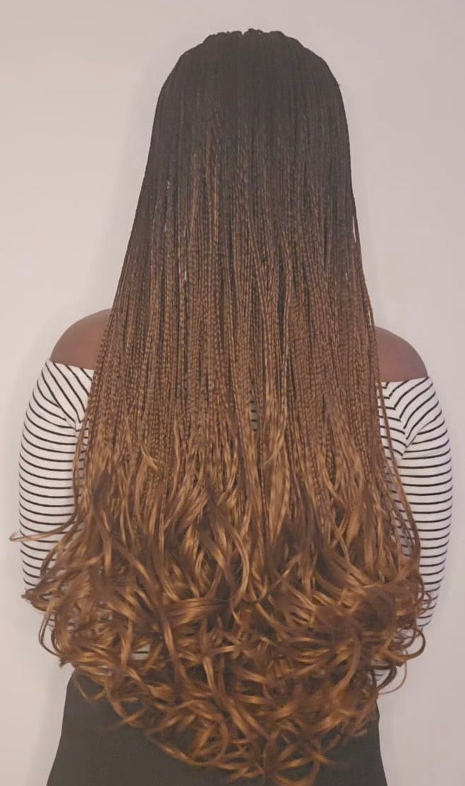 Eyram Ombre french curly braided wig
