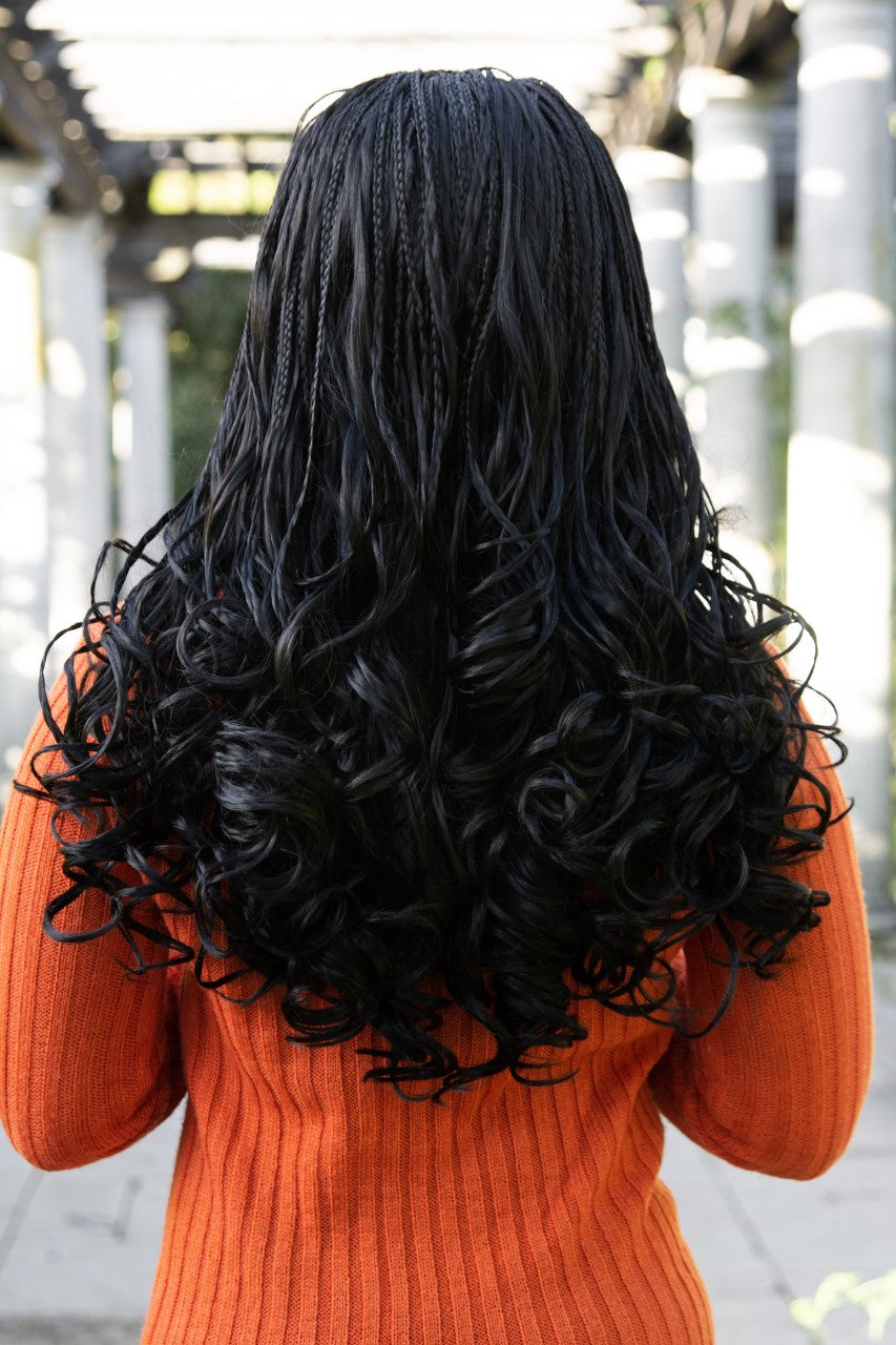 Abena, 16 inches, french curly braided wig