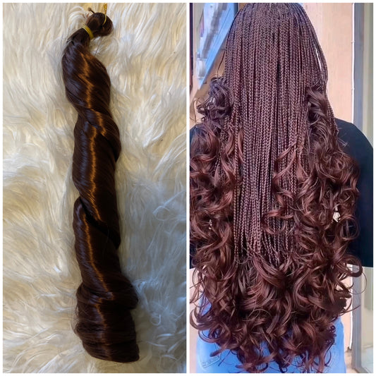 Colour 33, 24 inches, Spiral hair extensions