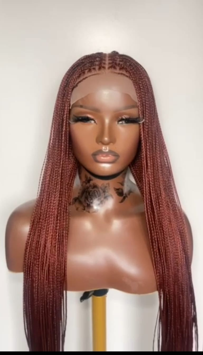 Ready to ship bone straight braided wig