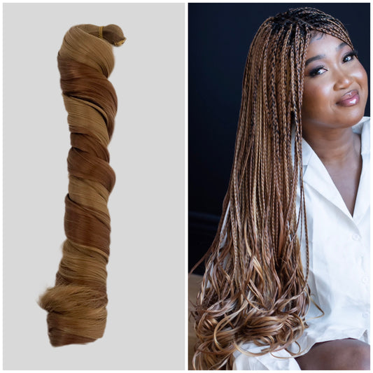 Colour 27/30, 24 inches, Spiral hair extensions