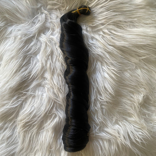 Midnight, 1b,24 inches, Spiral hair extensions