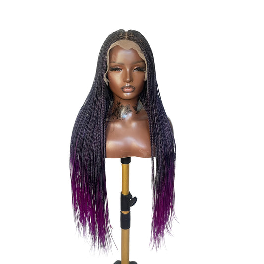 Ready to ship Ombre Purple bone straight braids