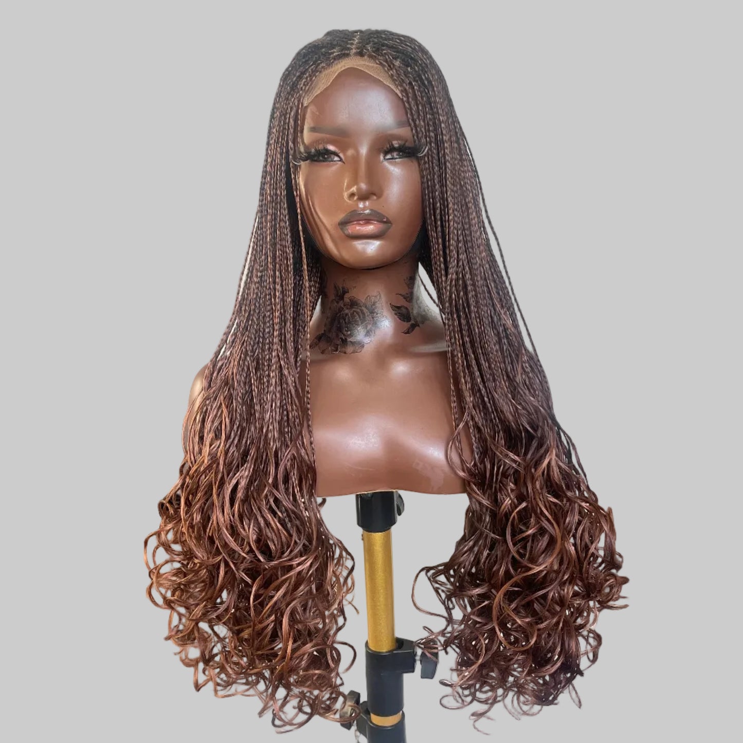Ready to ship, Human hair lace, Sena French curly braided wig, 33/30