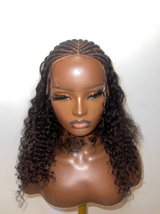 Fulani cornrow braided wig