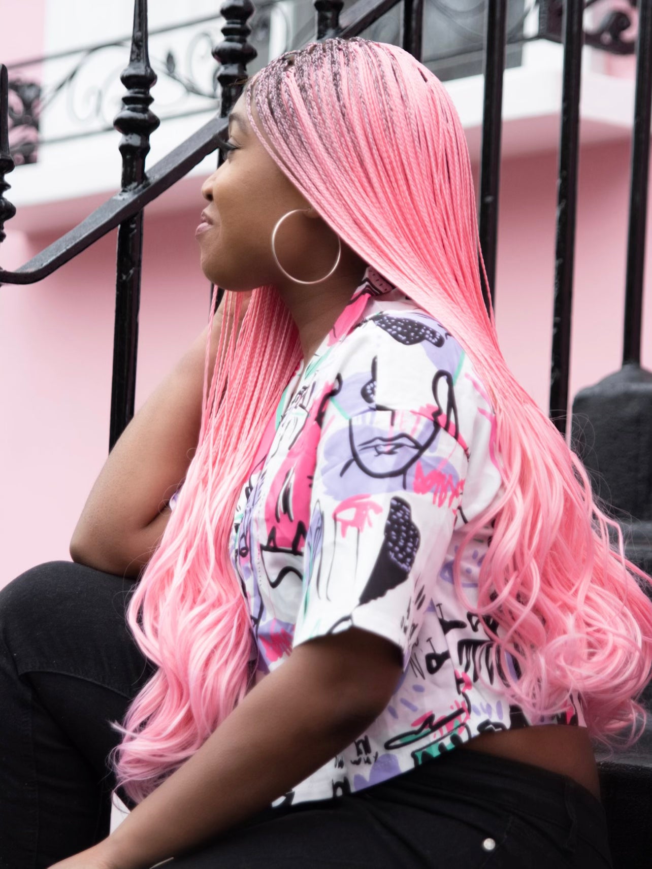 Barbie spiral braided wig