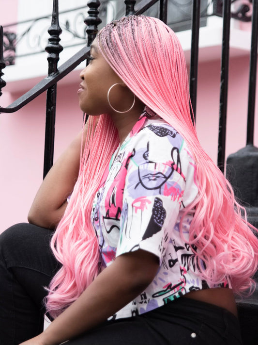 Barbie spiral braided wig