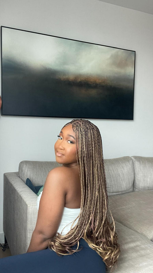 Afia french curly braided wig