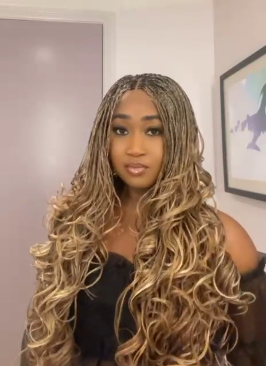 Dora layers french curly braided wig