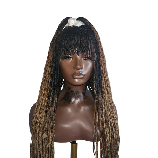 Nhyira: Fringe synthetic full lace braided wig