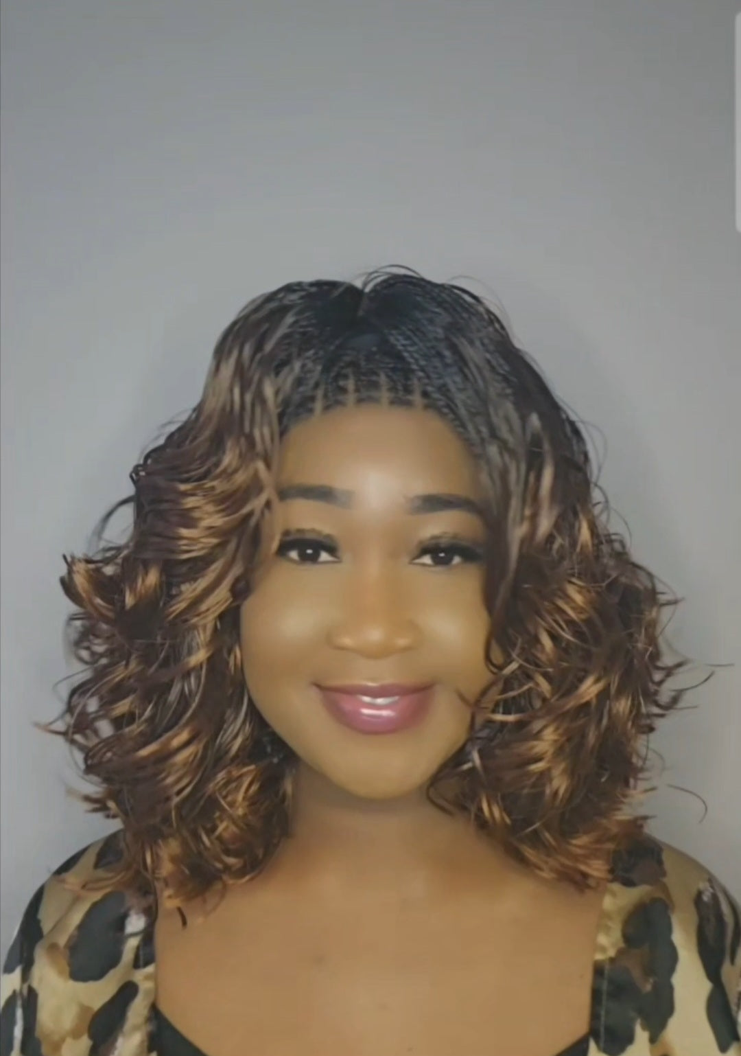 Roxy bob french curly braided wig