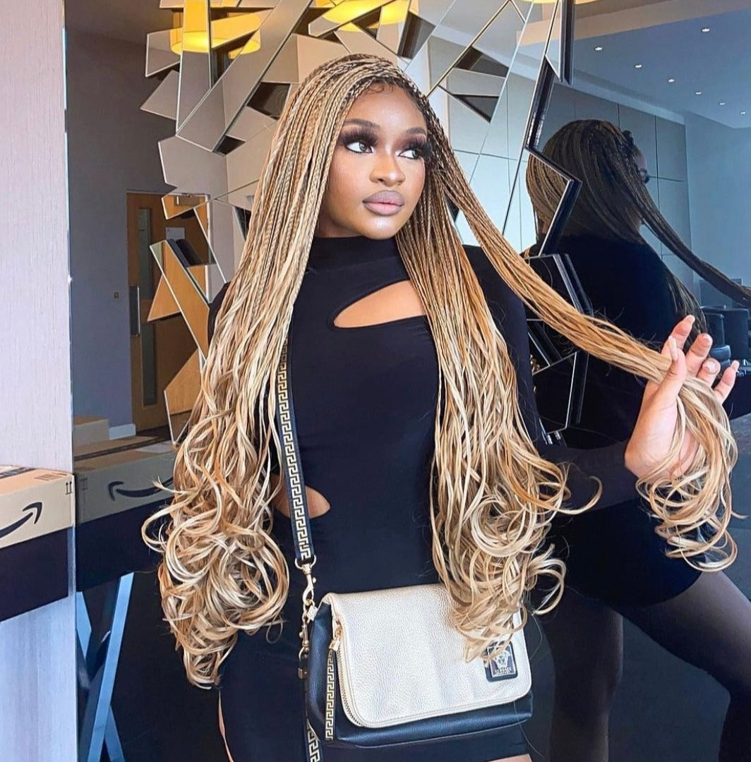 Milah Full lace spiral braided wig