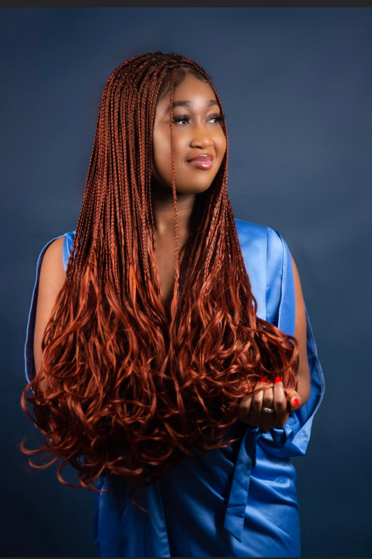 knotless braids with curls