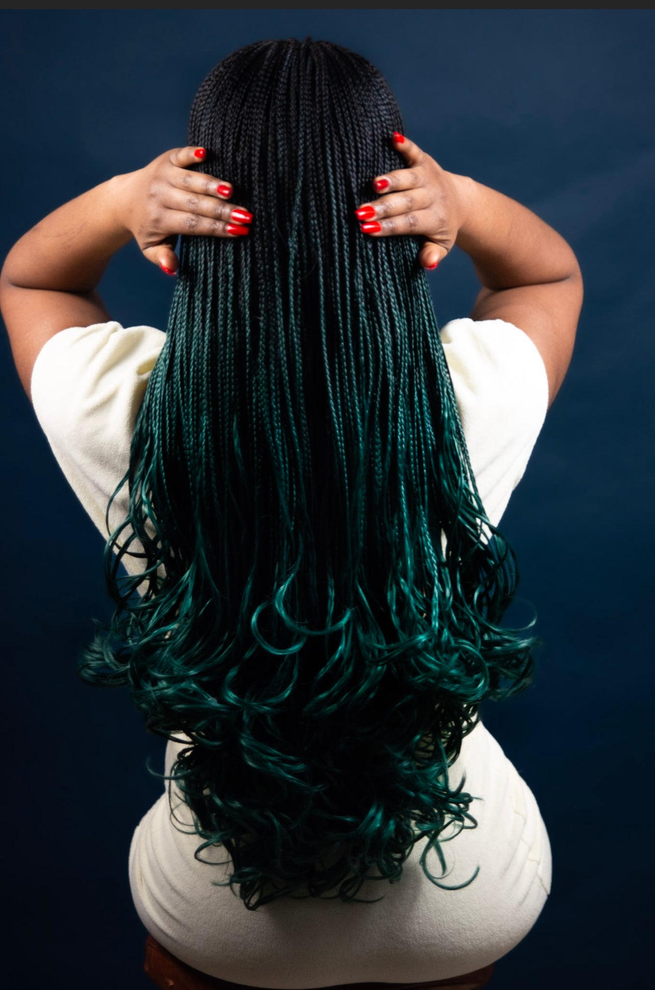 Ombre spiral braided wig